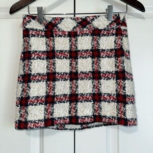 Endless Rose By Athropologie Tweed Plaid Skirt XS